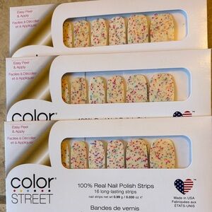 Color Street Nail Strips with Multicolor Confetti Dots